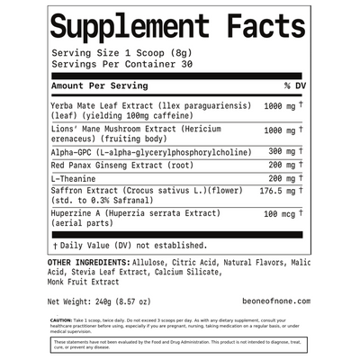 Yerba Focus, Energy & Mood Drink Mix