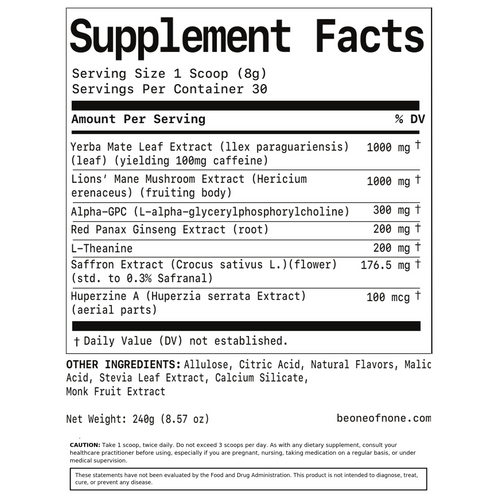 Yerba Focus, Energy & Mood Drink Mix